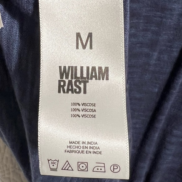 WILLIAM RAST Deanne Blue Distressed Short Flutter Sleeve Top, Size Mediu… - Picture 9 of 12